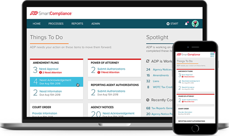 screenshot of ADP SmartCompliance